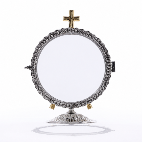 CUSTODIA DUŻA NIKLOWANA - REGULOWANA, NA HOSTIĘ FI=14,5CM