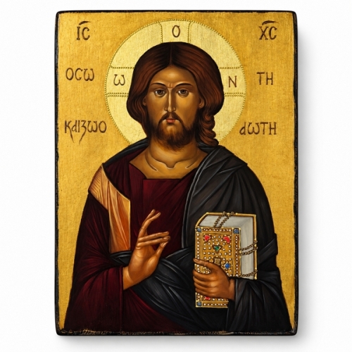 IKONA MAŁA MALOWANA PANTOKRATOR