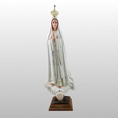 FIGURA MATKA BOŻA FATIMSKA SZKLANE OCZY 55 CM 04.1036