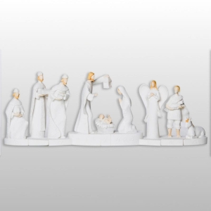 FIGURKI DO SZOPKI BIAŁE 9 ELEMENTÓW 11cm (KS14A213)