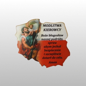 PLAKIETKA Z PRZYLEPCEM -ŚW.KRZYSZTOF KONTUR POLSKI