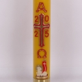 PASCHAŁ 90/10cm 6,5KG ŻÓŁTY, KRZYŻ ZŁOTY, ZAOKRĄGLONE KRAWĘDZIE + BARAN BIAŁY