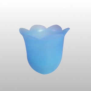 LAMPION PLASTIKOWY TULIPAN NIEBIESKI