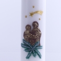 ŚWIECA BIAŁA, APL. ŚW.RODZINKA BN  30cm / 6,5cm