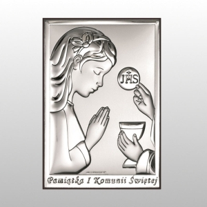 OBRAZEK KOMUNIA DZIEWCZYNKA PAMIĄTKA I KOMUNII ŚWIĘTEJ 6x9
