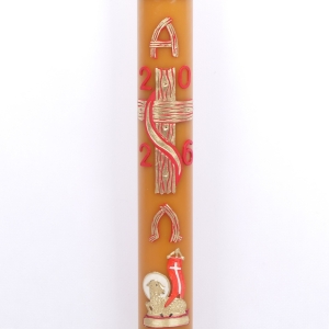 PASCHAŁ 2A 8.5/100cm  5KG WOSK, KRZYŻ WSTĘGA + BARAN ZŁOTY
