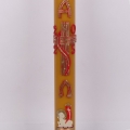 PASCHAŁ 4A 7/100cm 3,5KG WOSK, KRZYŻ WSTĘGA + BARAN ZŁOTY