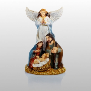 FIGURKA ŚW. RODZINA Z ANIOŁEM 7CM