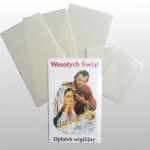 OPŁATKI WIGILIJNE: 3 DUŻE + 2 MAŁE + KOPERTA + FOLIA