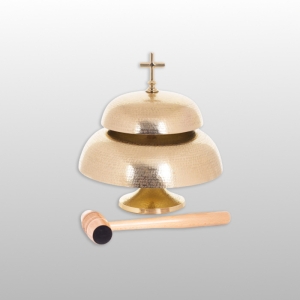 GONG MOSIĘŻNY DWUTONOWY Z MŁOTKIEM WYS. 34 CM