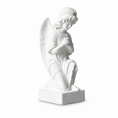 FIGURKA ANIOŁ KLĘCZĄCY BIAŁY WYS. 23 CM
