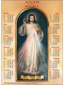 KALENDARZ PLAKAT ŚREDNI - JEZUS MIŁOSIERNY