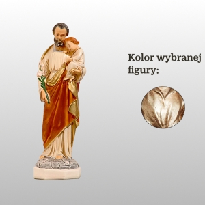 ŚW. JÓZEF OPIEKUN (Z DZIECIĄTKIEM I LILIJKĄ) 40CM WŁOSKIE ZŁOTO (756)