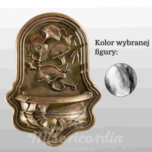 MISA Z KWIATAMI 50CM SREBRNY (945)