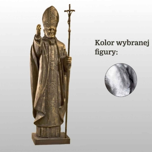 FIGURA OJCA ŚW. JANA PAWŁA II 120CM SREBRNY (656)