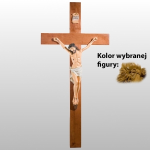 KORPUS CHRYSTUSA 65 CM DREWNO NA KRZYŻU 125 x 60 CM (178)