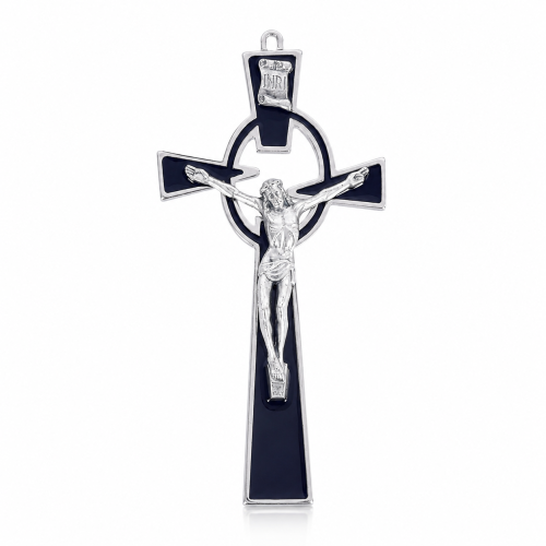 KRZYŻ WISZĄCY 19 CM - CZARNY