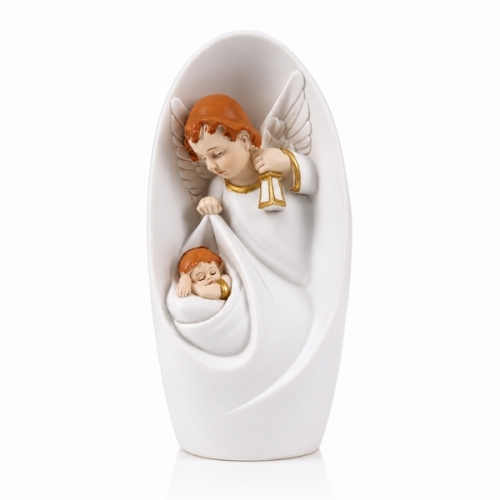 FIGURKA ANIOŁEK Z DZIECIĄTKIEM WYS. 19 CM