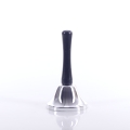 DZWONEK SREBRNY 6,5 CM PLASTIKOWA RĄCZKA