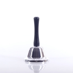 DZWONEK SREBRNY 7,5 CM PLASTIKOWA RĄCZKA