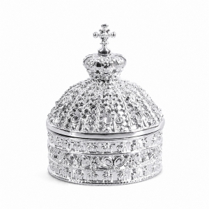 IT SZKATUŁKA/LAWABO ŚR. 8CM  SREBRNA