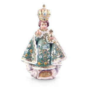 FIGURKA DREWNIANA - KOLOROWA, "DZIECIĄTKO PRASKIE" wysokość: 7cm + CZARNE PUDEŁKO