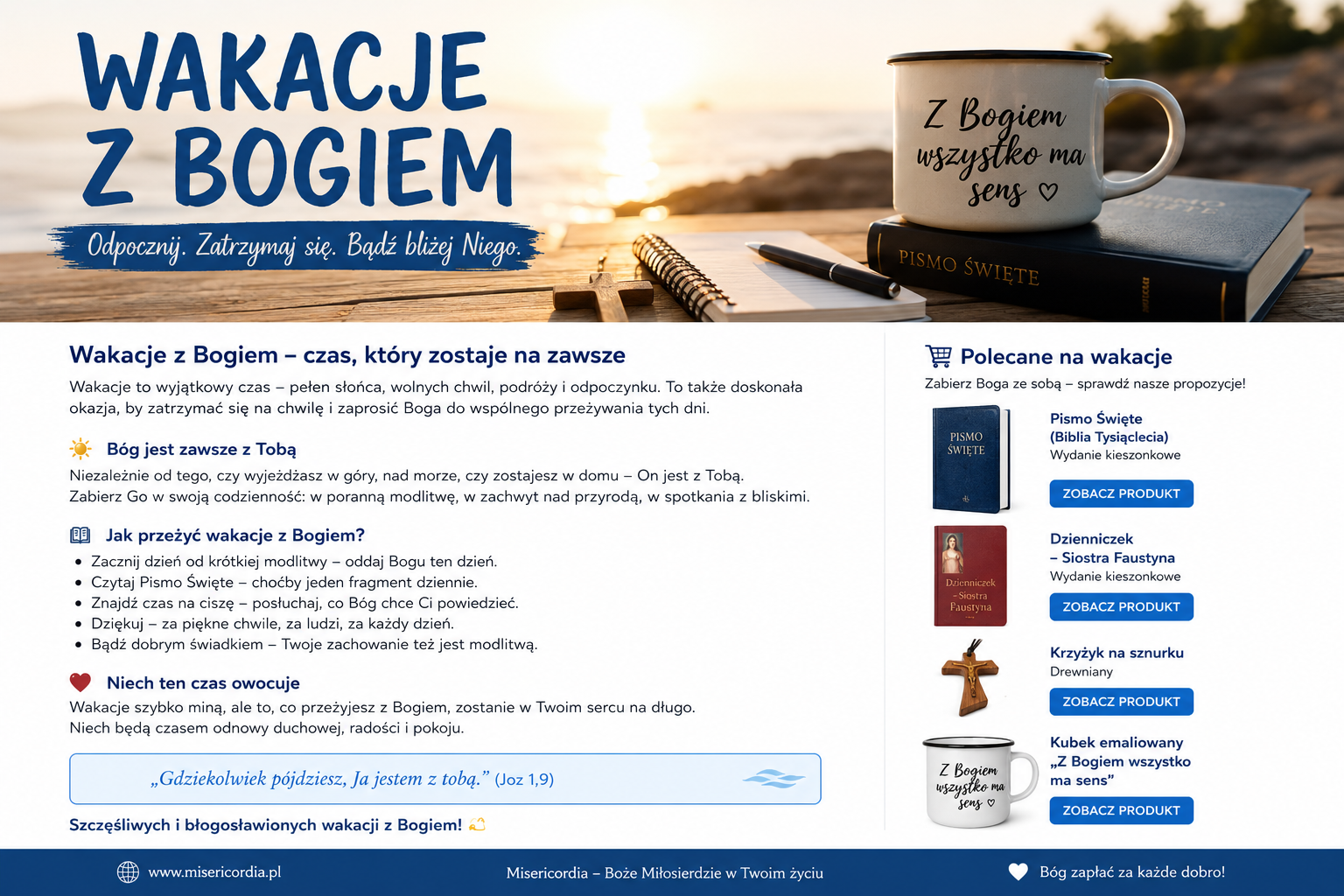 Wakacje z Bogiem – co zabrać ze sobą na letni wyjazd?